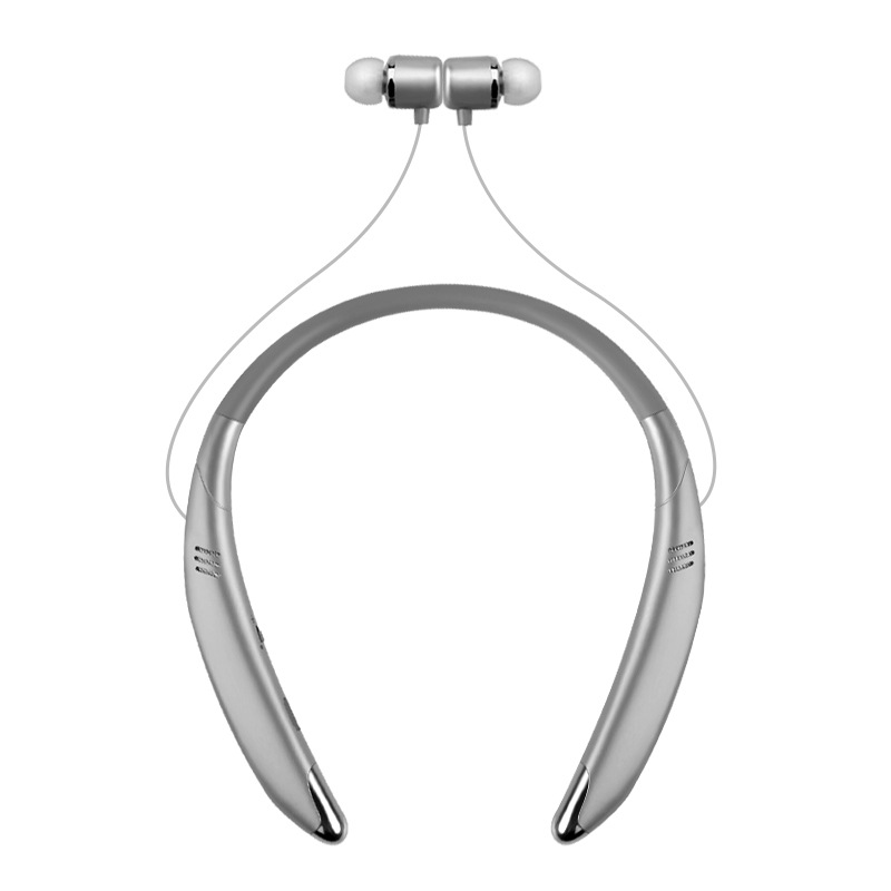 Premium Sports Over the Neck Wireless Bluetooth Stereo Headset V8 (Silver)